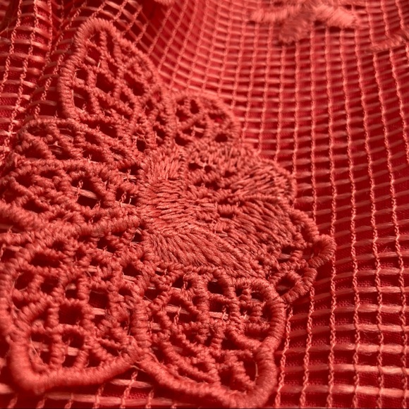 🆕 Romeo + Juliet Couture Coral Lace Dress Size L - Picture 13 of 17